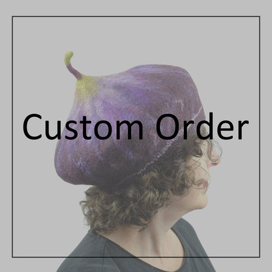 Custom order for a Felted Dark Purple Fig Hat