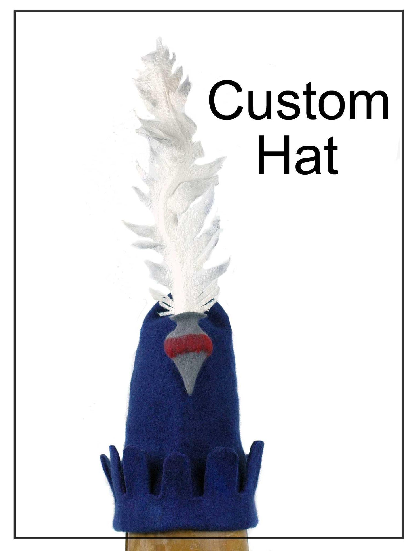 Custom Medieval Inspired Hat with Feather