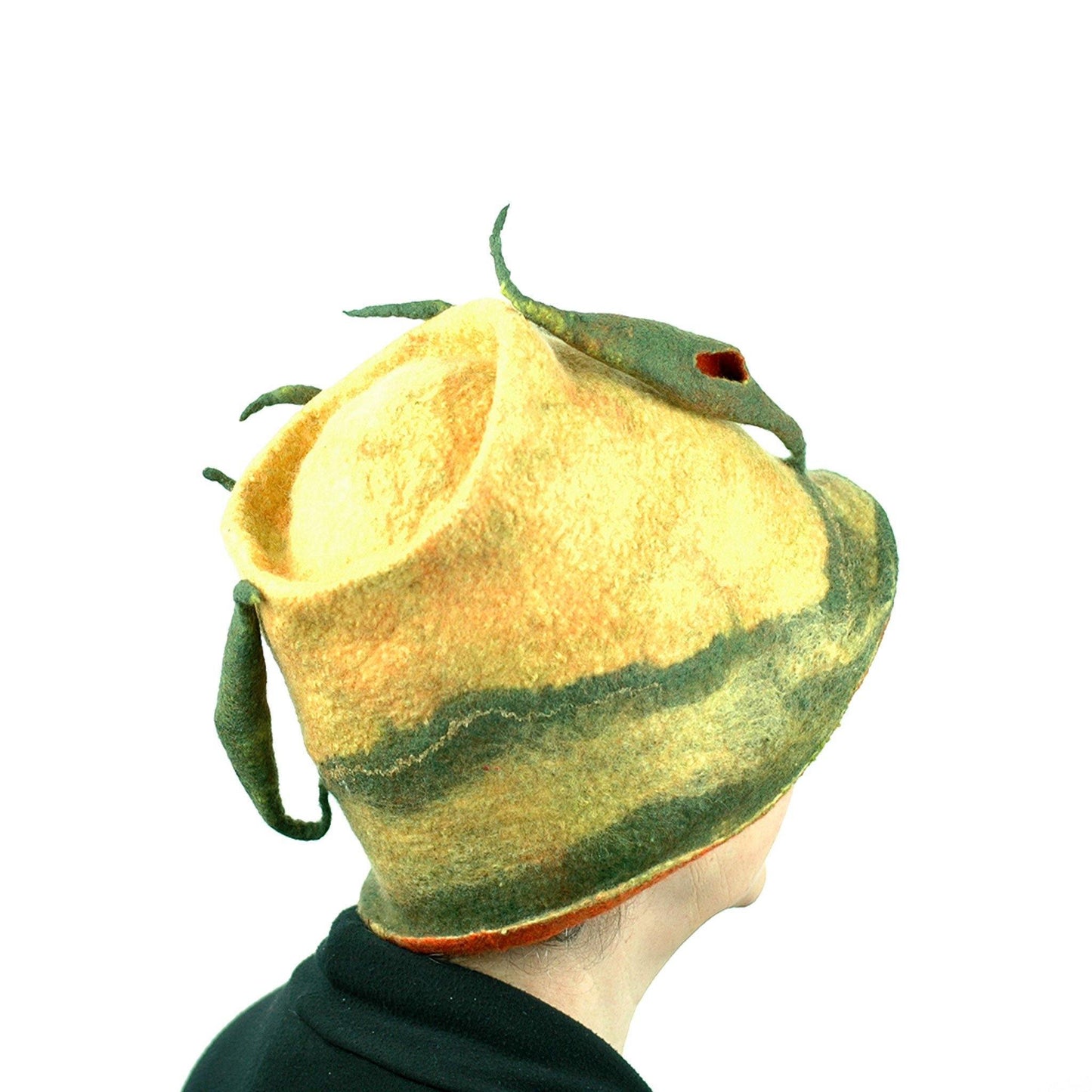 Cypress Tree Felted Bucket Hat - side view