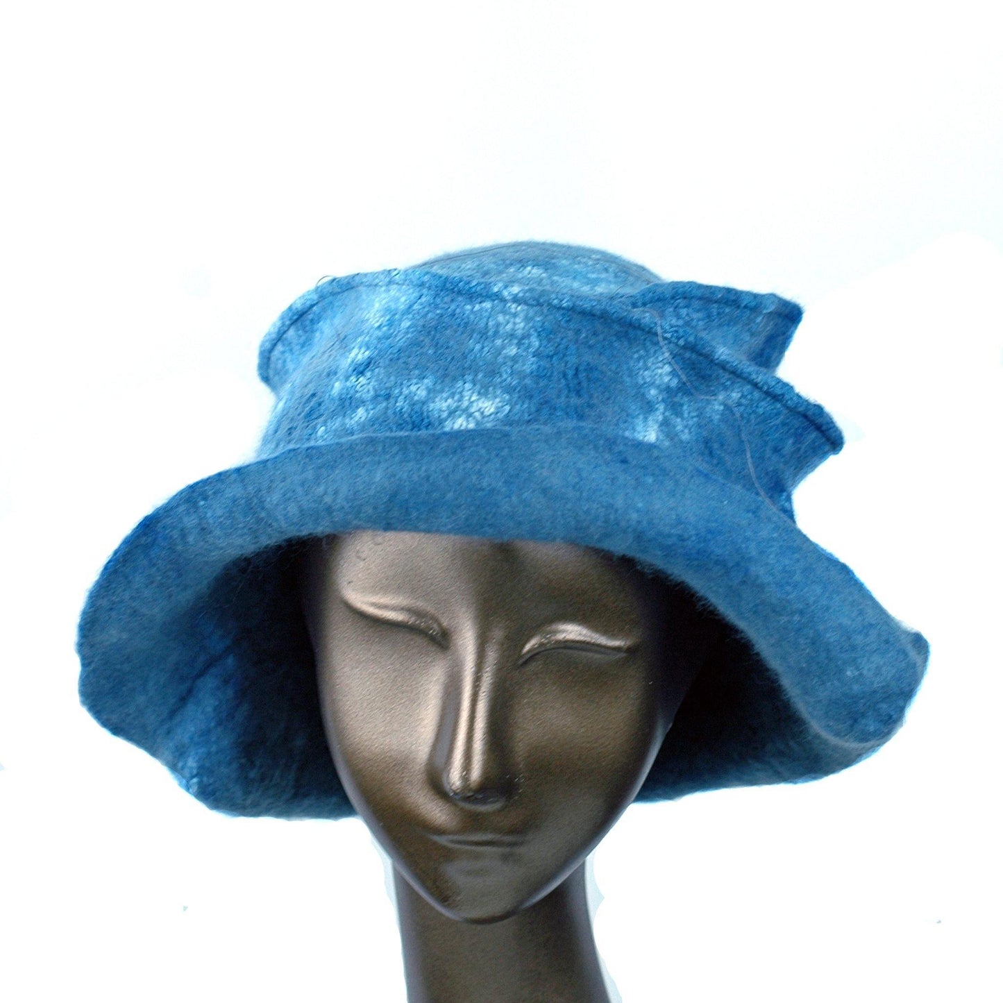 ~ Adopted ~ Nunofelted French Blue Hat