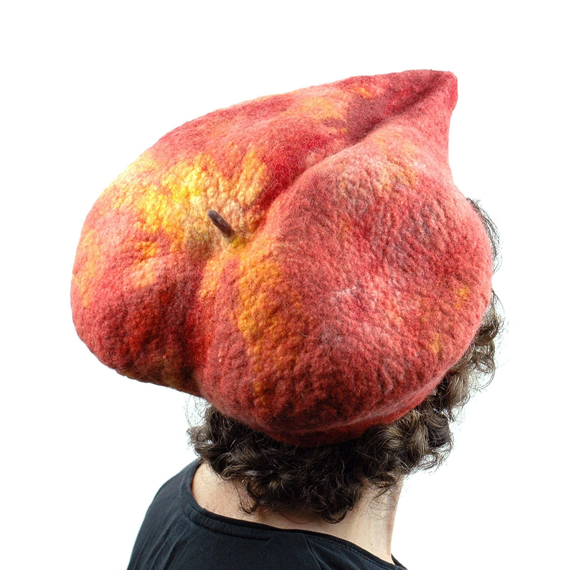 Giant Peach Hat - back view