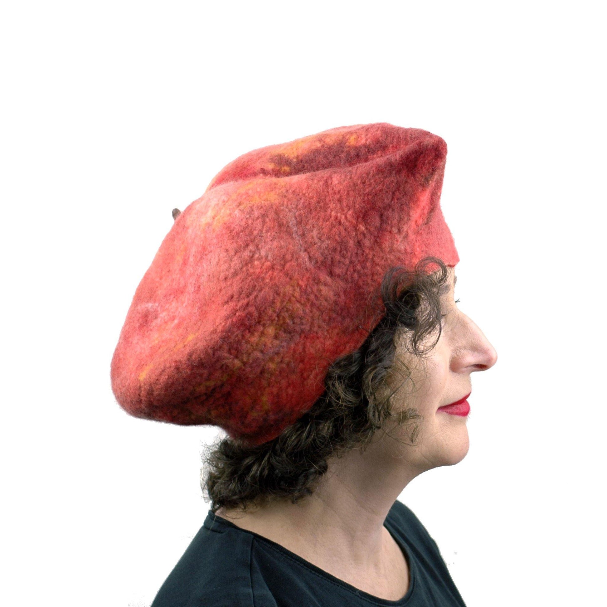 Giant Peach Hat - side view