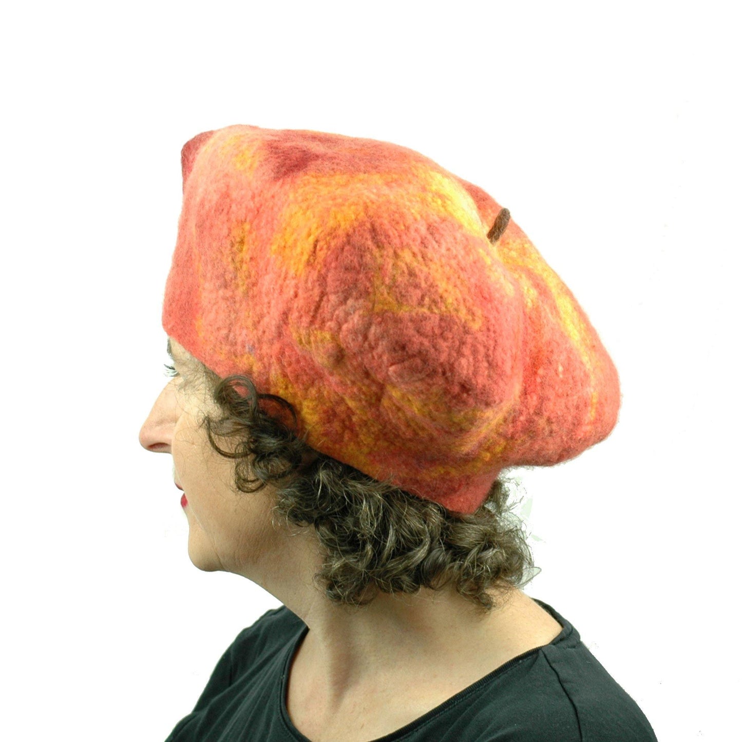 Giant Peach Hat - side view