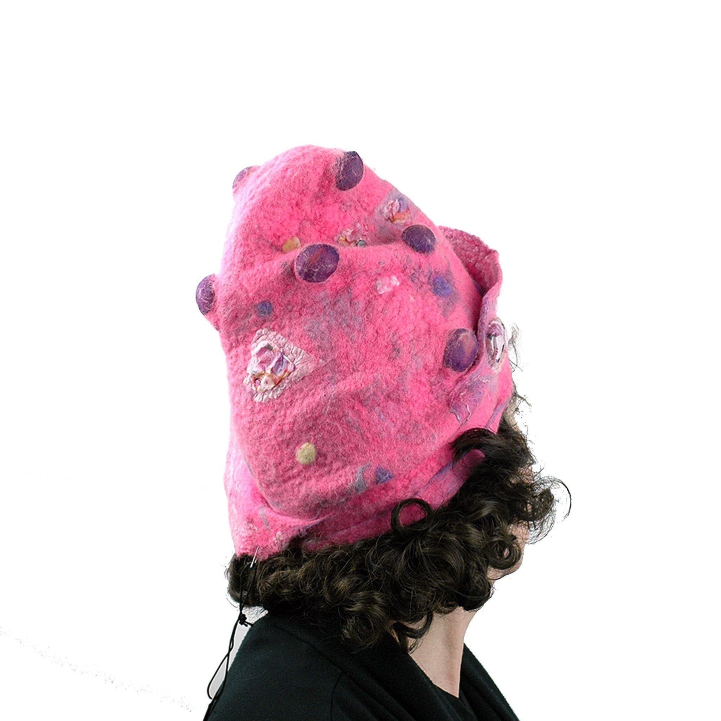 Hot Pink Conversation Hearts Hat - back view