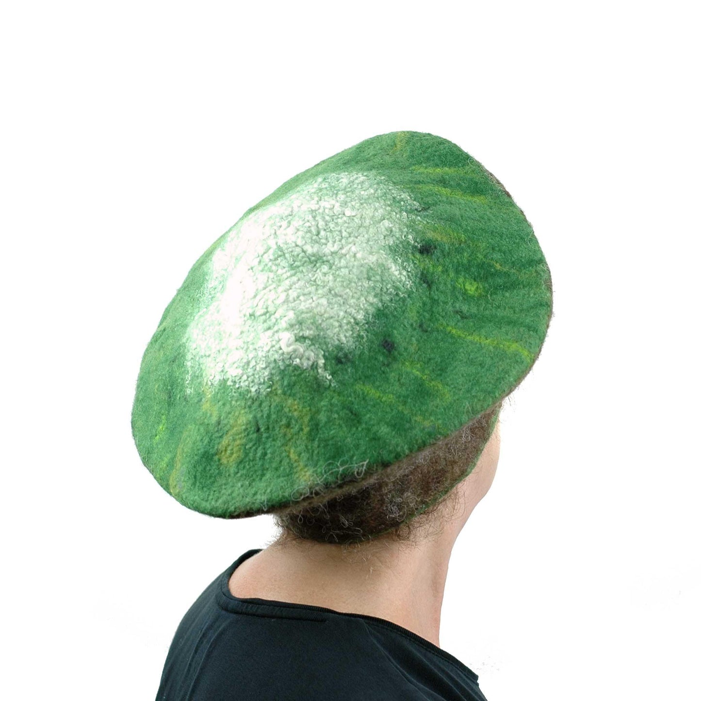 Kitsch Kiwi Beret Extra Large Size - back view