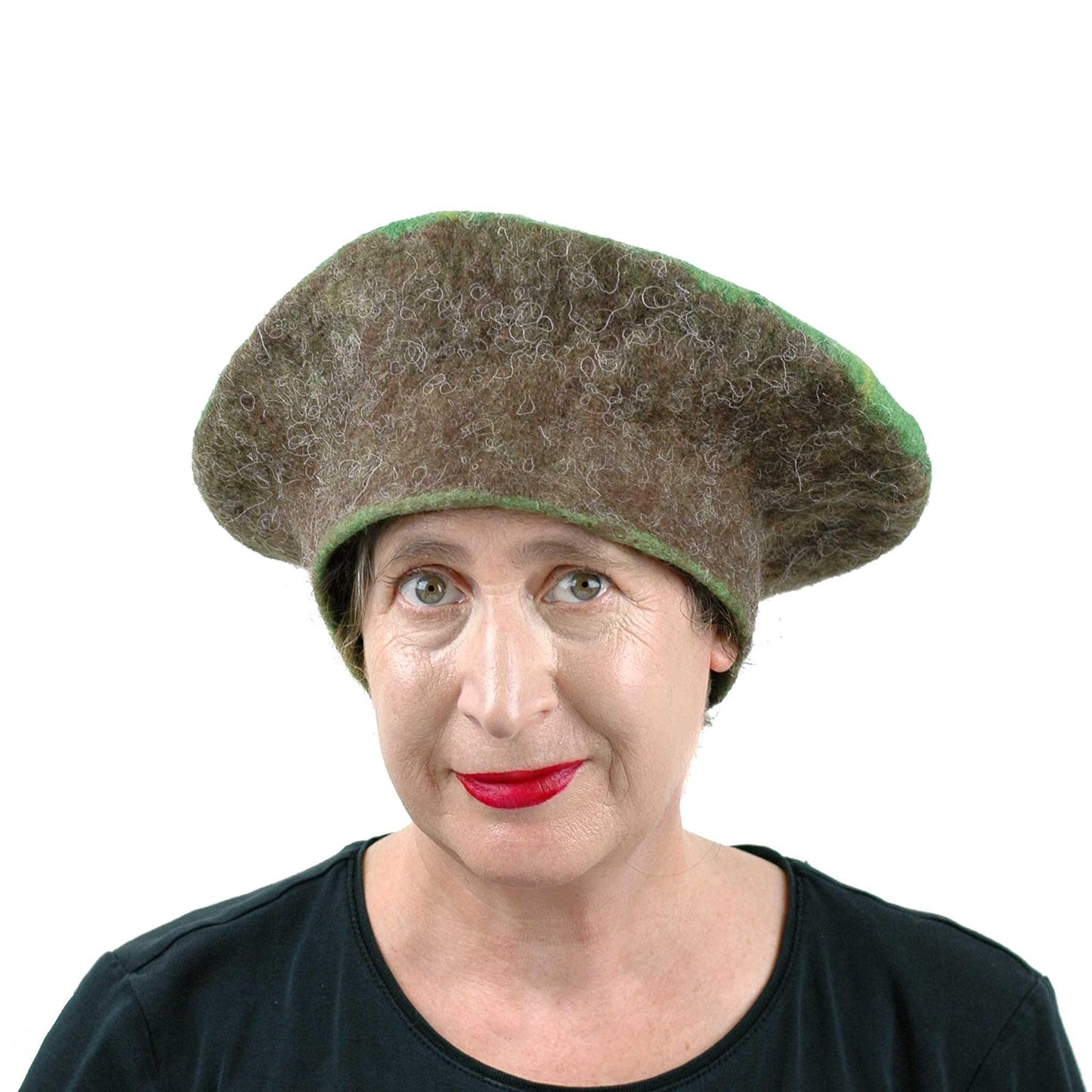 Kitsch Kiwi Beret Extra Large Size - front view
