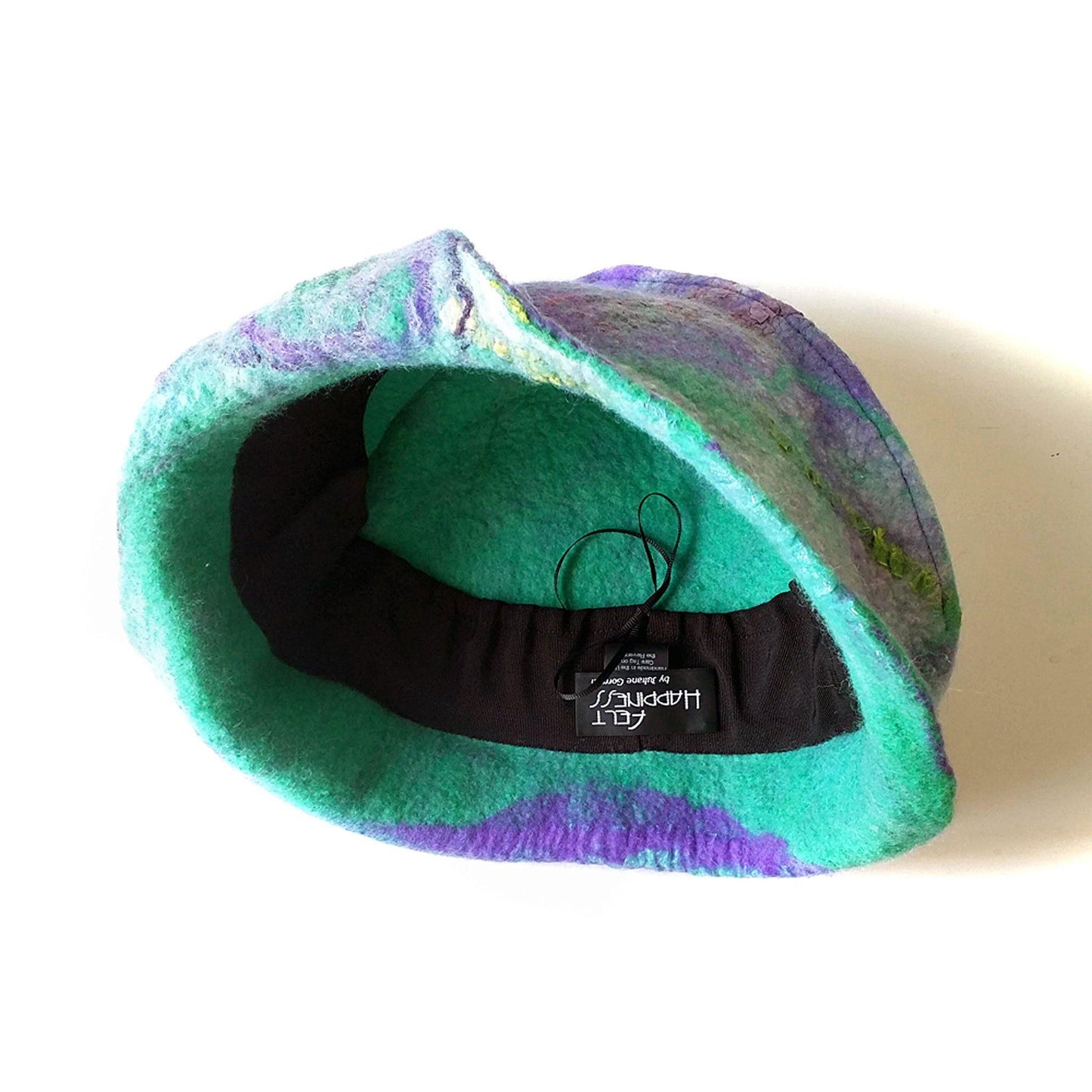 Mermaids Cloche in Green and Purple - inside view