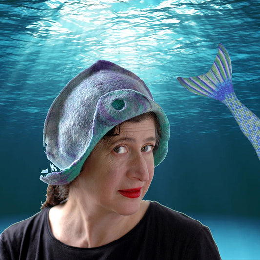 Mermaids Cloche in imagined underwater scene.