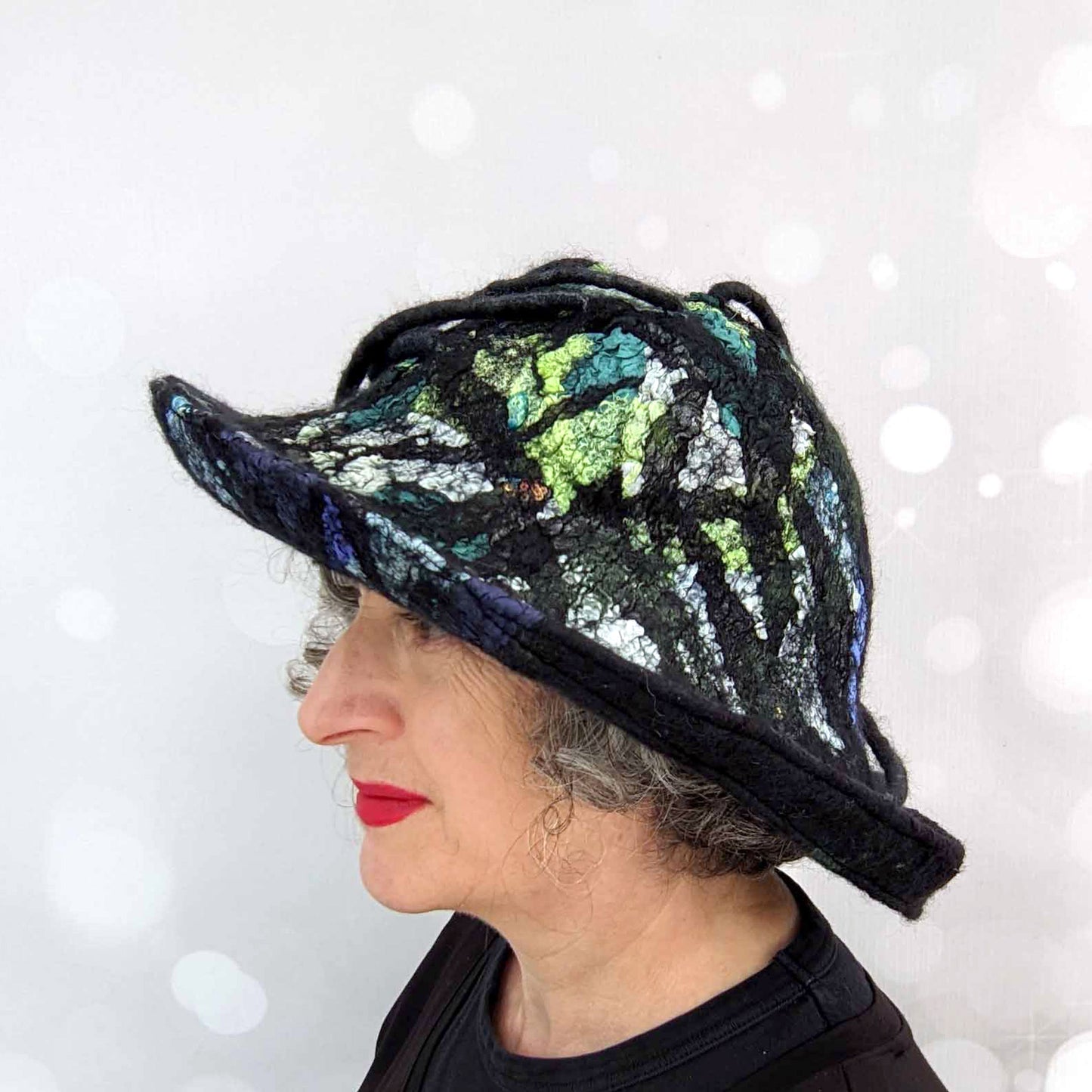 Mother of the Bride Wide Brimmed Exhibition Hat - sideview