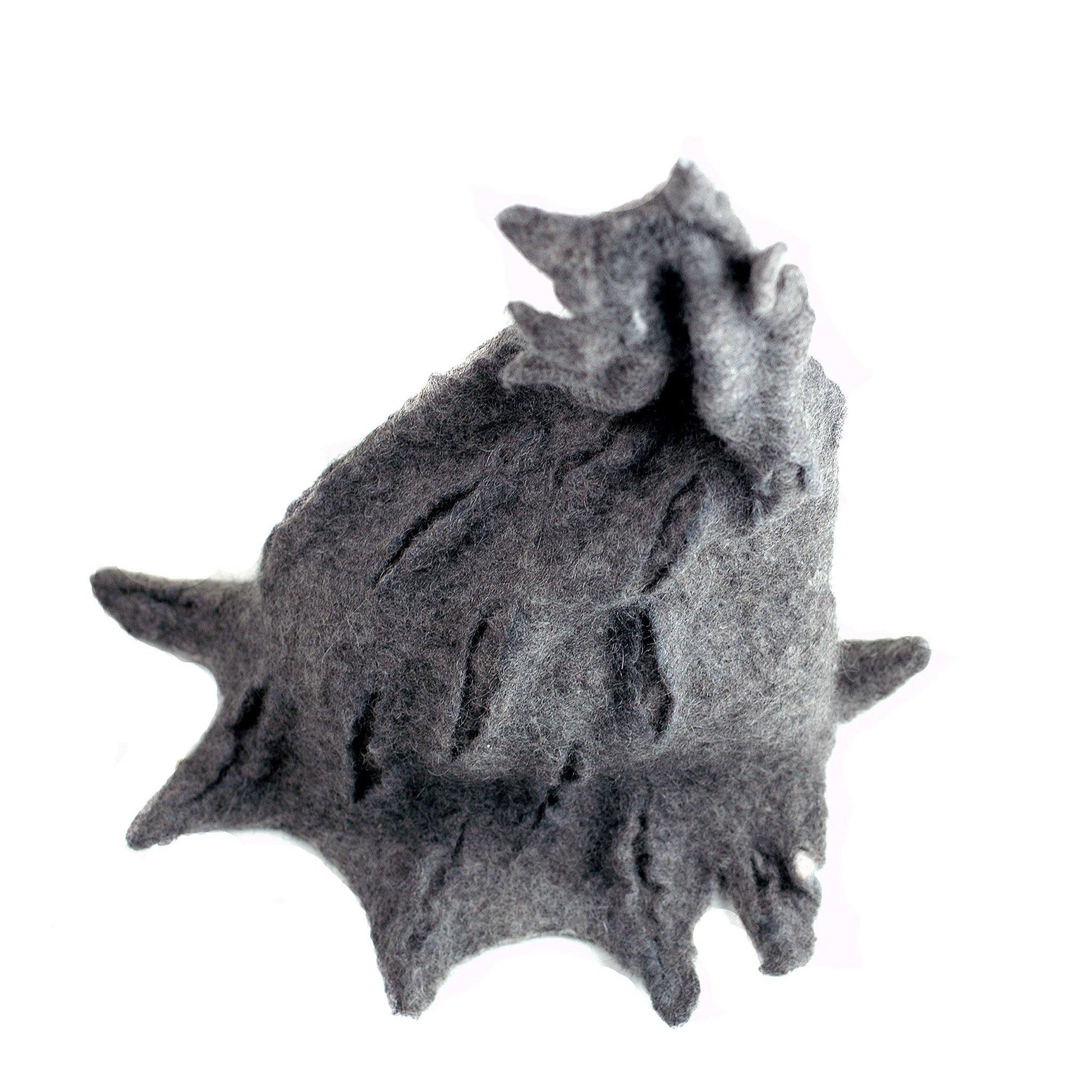 Gotland Wool Gray Wizard Felted Hat - top view