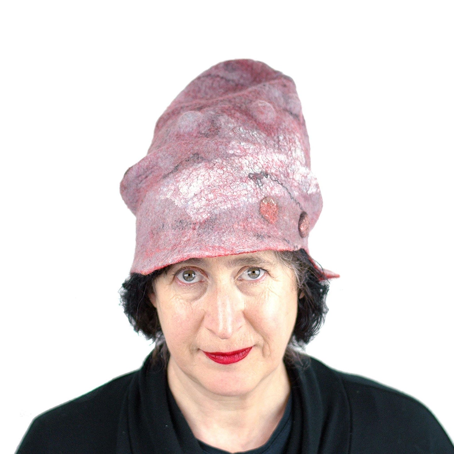 Pink Pastel Colored Newsboy Hat - front view
