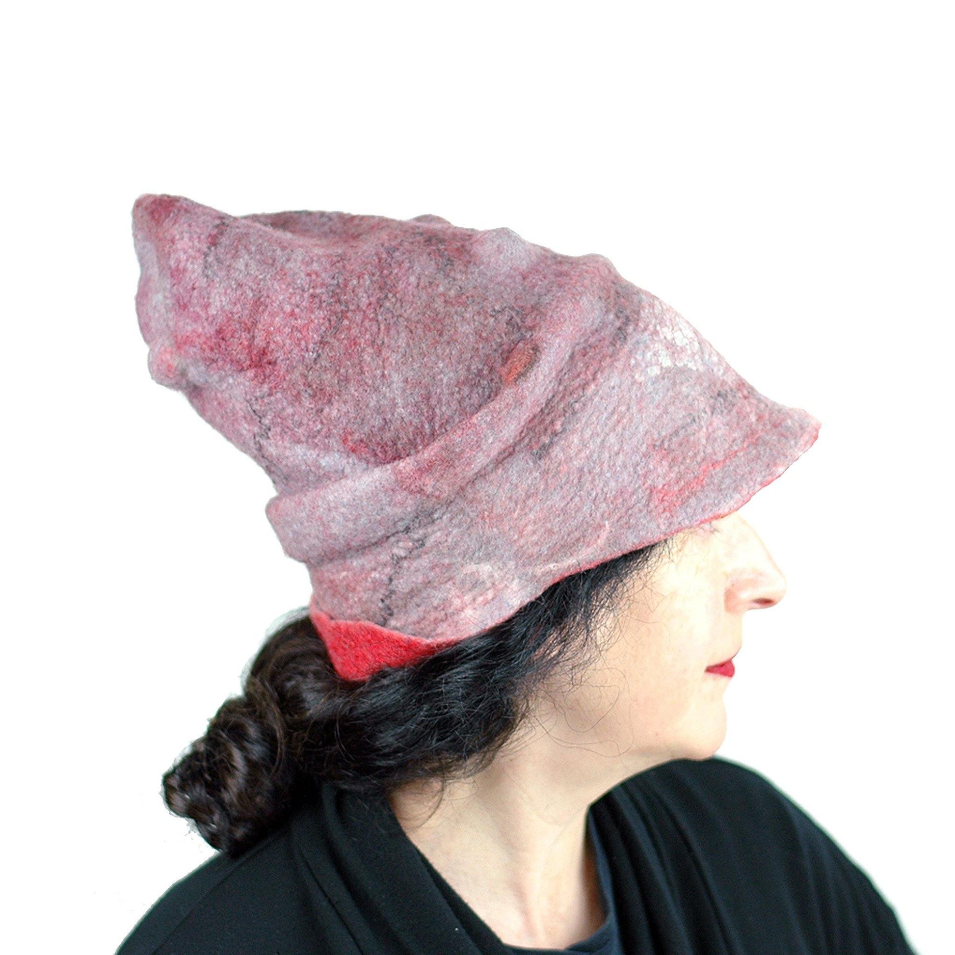 Pink Pastel Colored Newsboy Hat - side view