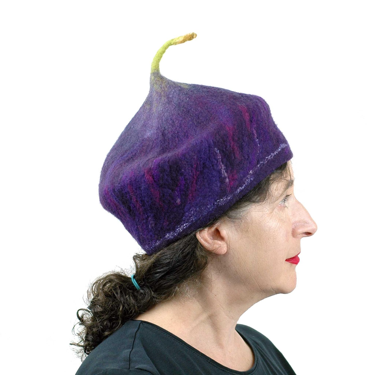 Purple Fig Felted Cap Small Size - side view