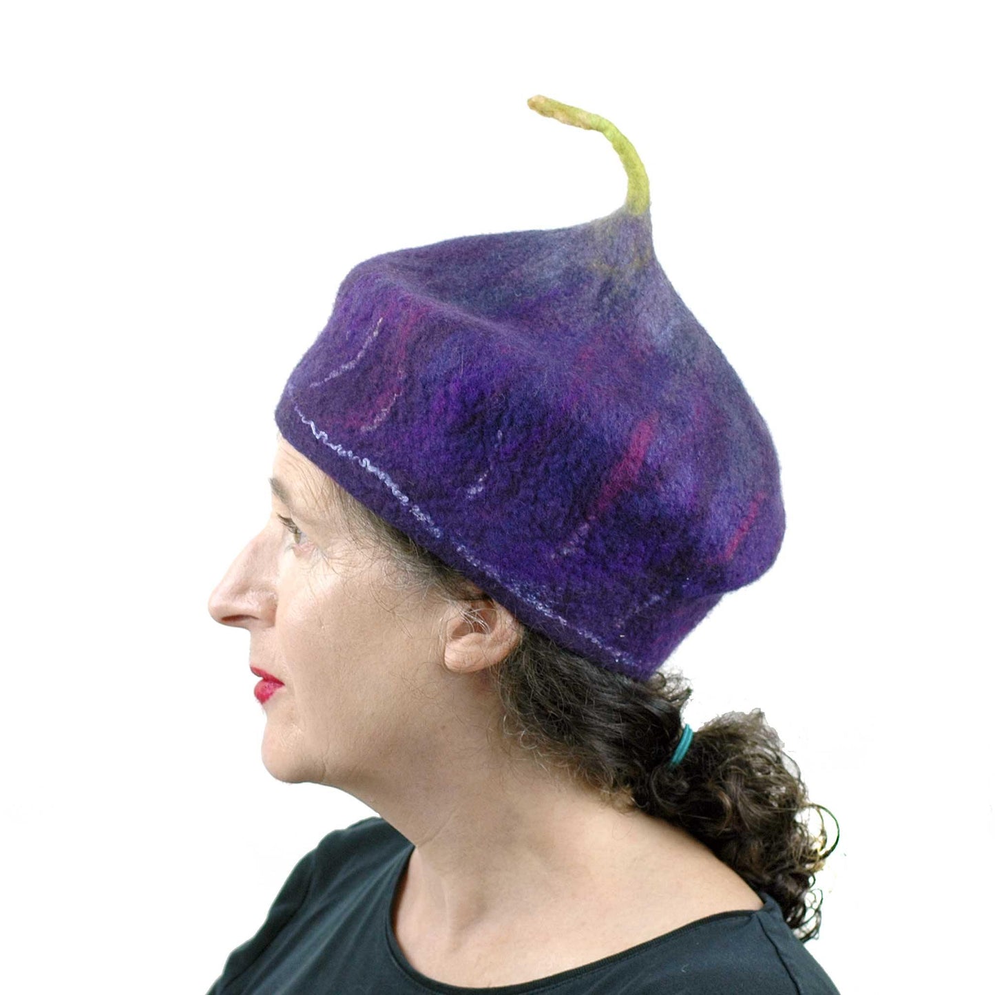 Purple Fig Felted Cap Small Size - side view