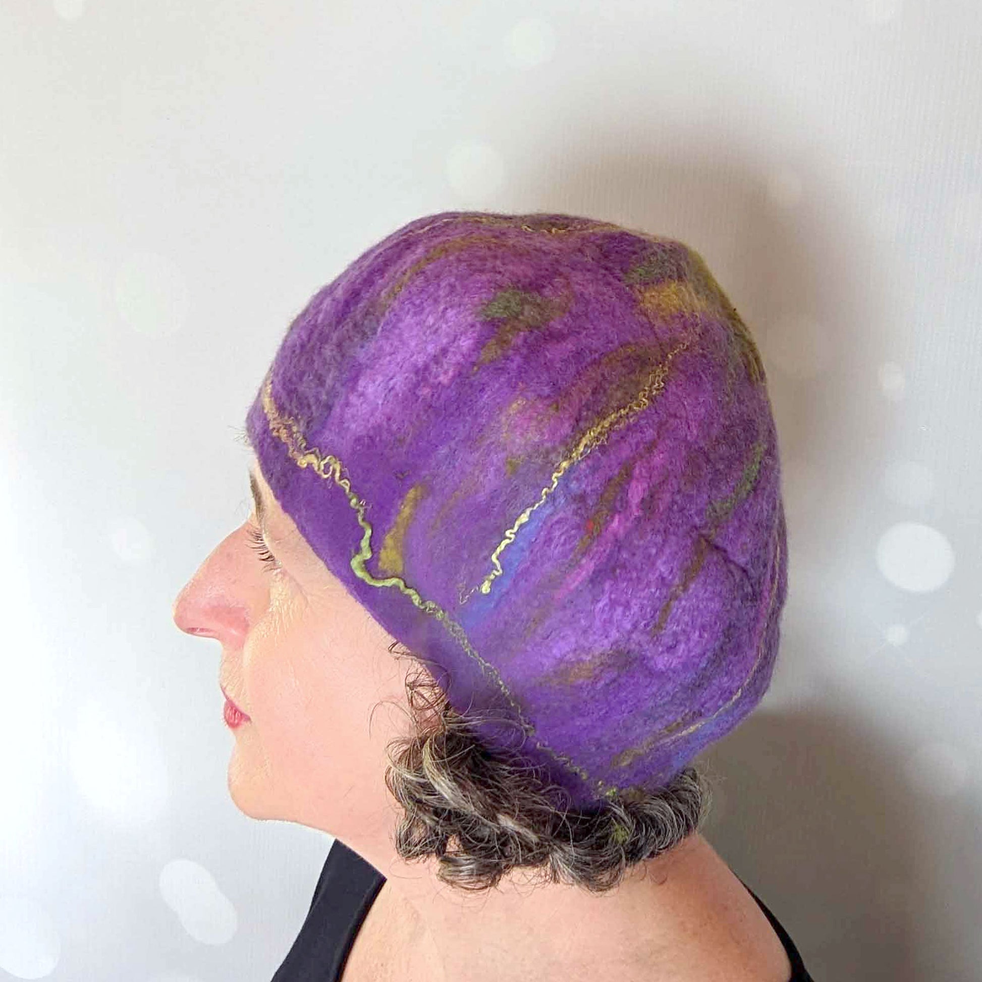 Purple Fig Hat Medium Large - sideview