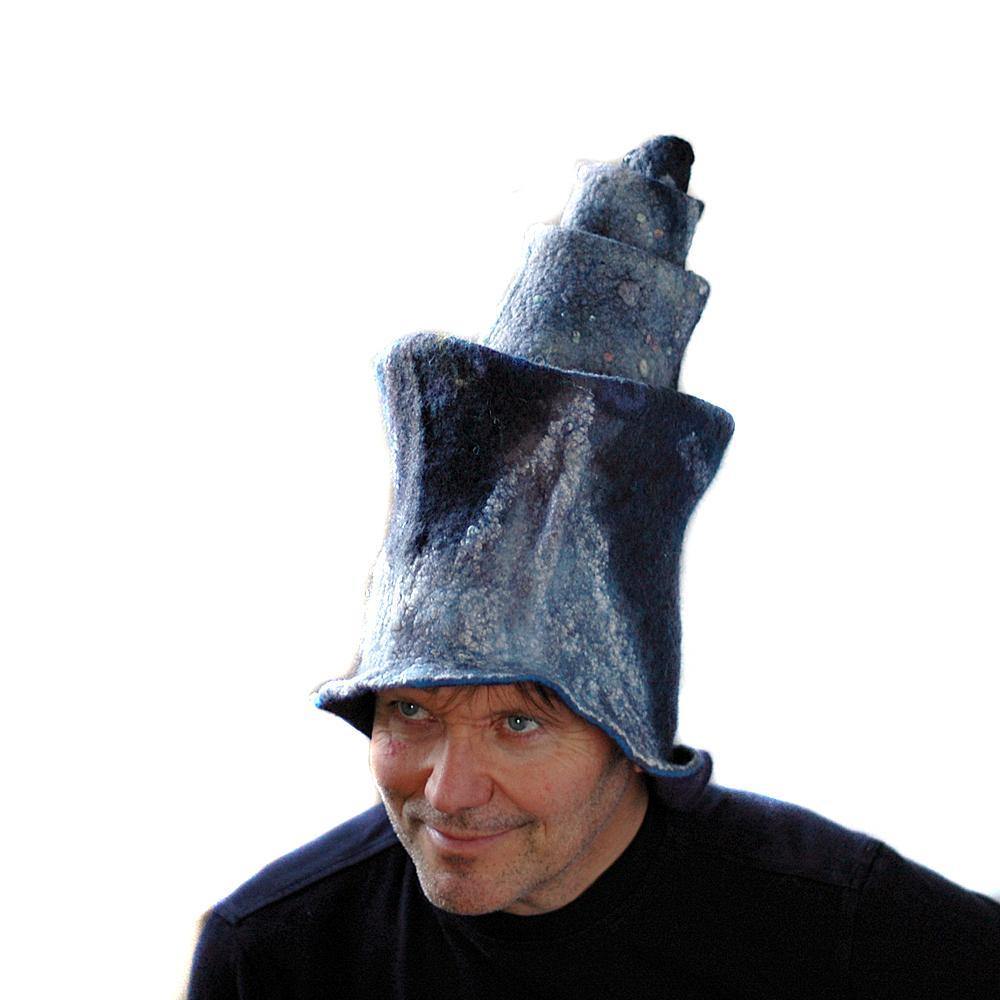Starry Night Rocket Wizard Hat - front view 2