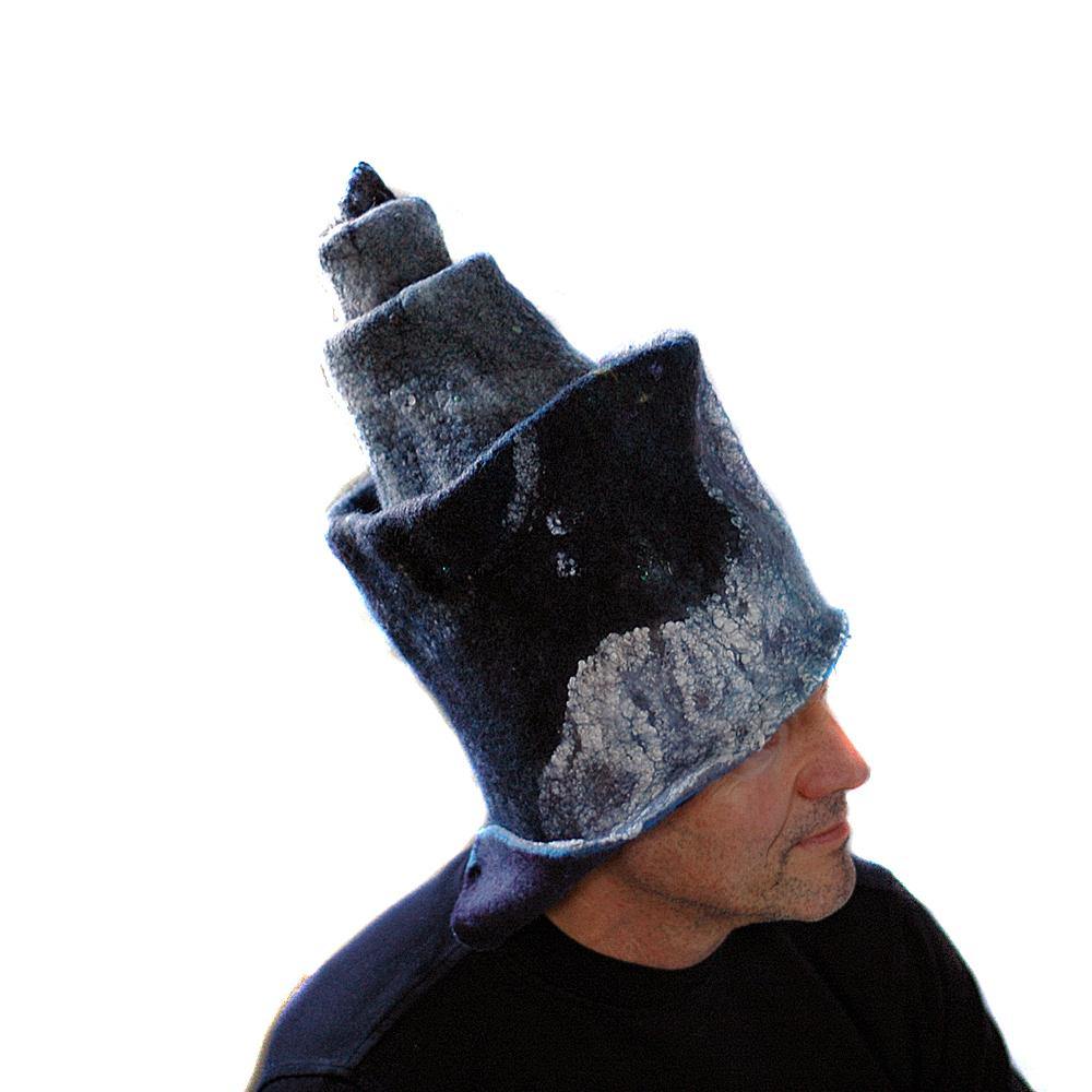 Starry Night Rocket Wizard Hat - side view 2