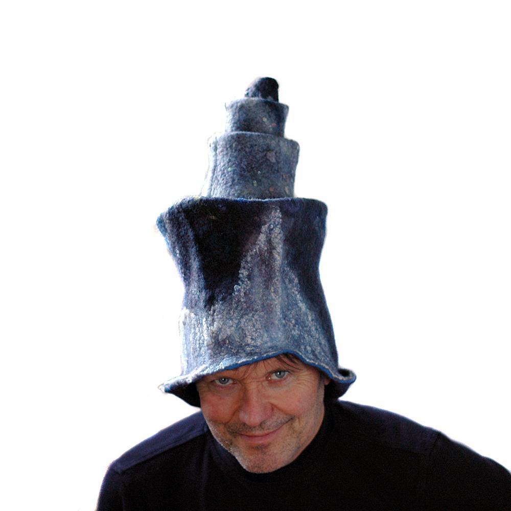 Tall Hand Felted Wizard Fantasy Hats of Merino Wool – FeltHappiness Hats