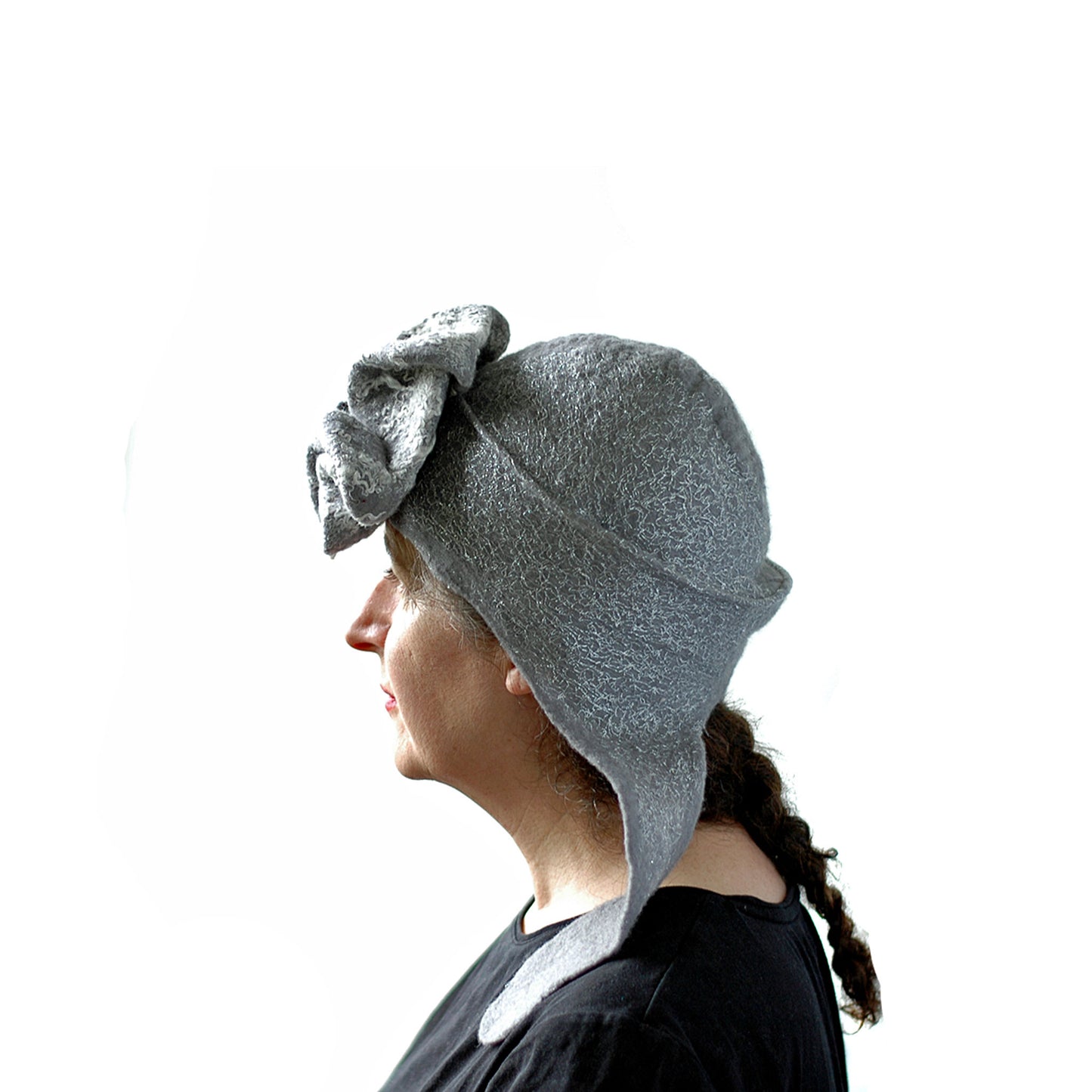 Silver Aviator Hat with Earflaps - side view 3