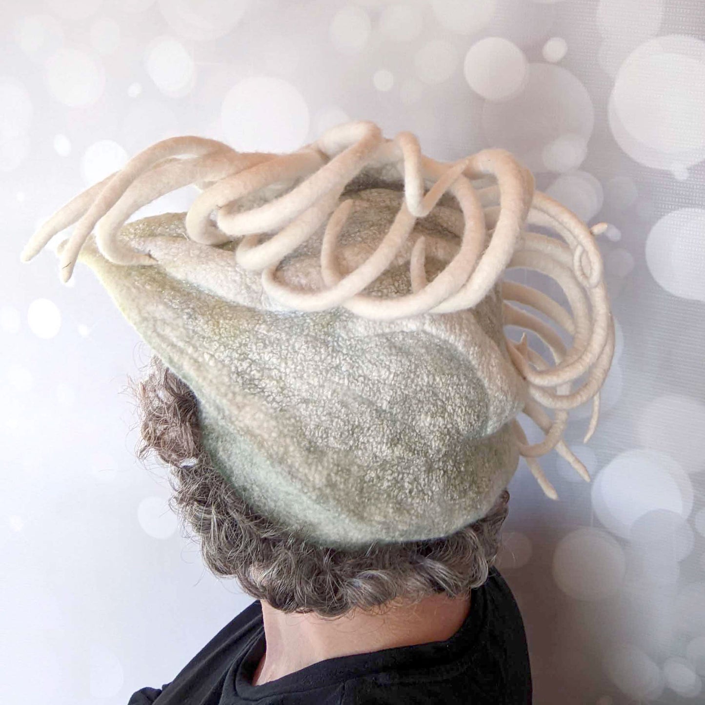 Surreal Sculptural Eye Wearable Art Fantasy Hat - backview